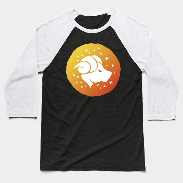 Aries Baseball T-Shirt by Very Simple Graph